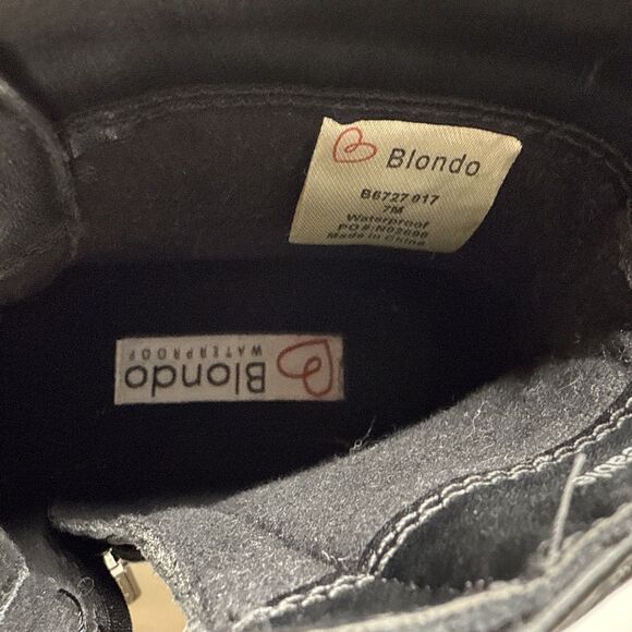 Blondo Boots Camila Women Ankle Waterproof Black Zip Buckles Zip Black Size 7 M - Picture 12 of 15